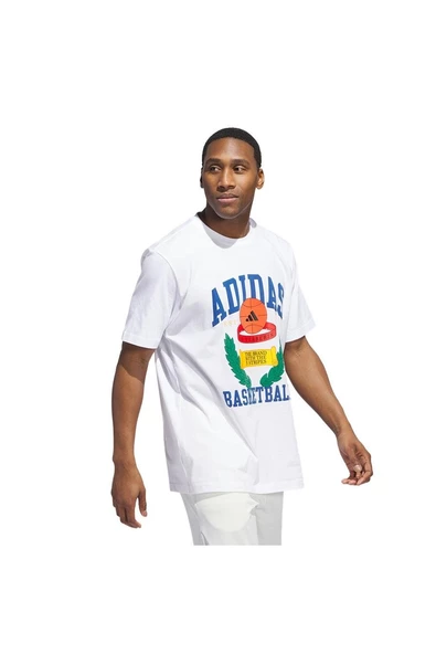 adidas VARSITY CREST T Erkek   T-shirt IY1158 - Resim 6