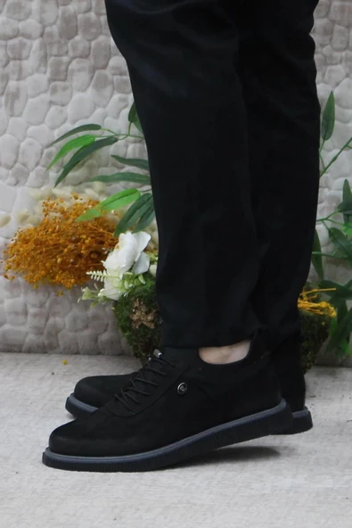 61896 Casual Erkek Hakiki Deri Nubuk Ayakkabı (Kış 24) - 11