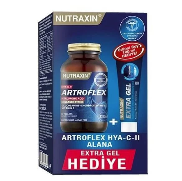 Nutraxin Artroflex Hya-C-II 90 Tablet + Extra Gel 100 ml Hediyeli