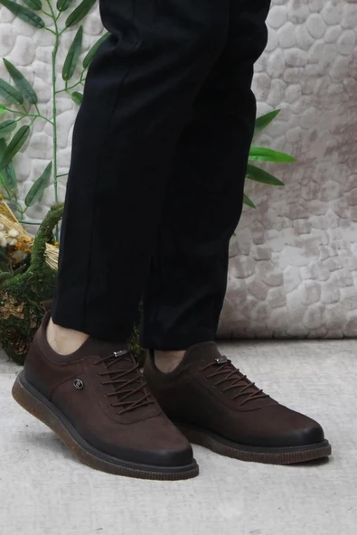 61896 Casual Erkek Hakiki Deri Nubuk Ayakkabı (Kış 24) - 2