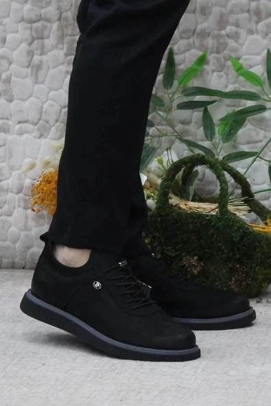 61896 Casual Erkek Hakiki Deri Nubuk Ayakkabı (Kış 24) - 9