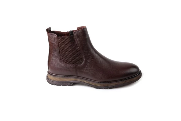 Smart 1062 Hakiki Deri Bağcıksız Kürklü Erkek Bot - 2