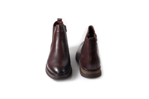 Smart 1062 Hakiki Deri Bağcıksız Kürklü Erkek Bot - 5