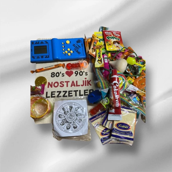 Kese Mavi Tetrisli Nostaljik Hediye Paketi 80'ler 90'lar - 3