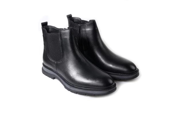 Smart 1062 Hakiki Deri Bağcıksız Kürklü Erkek Bot - 11