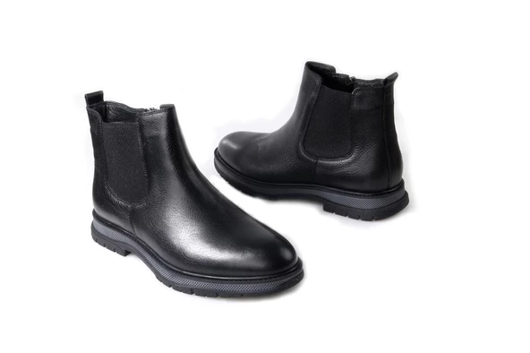 Smart 1062 Hakiki Deri Bağcıksız Kürklü Erkek Bot - 12