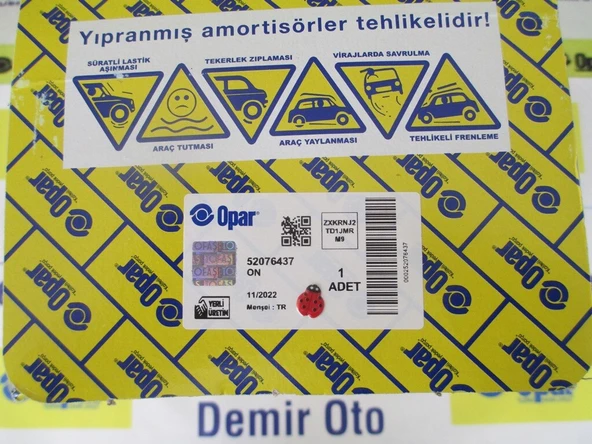 52076437 Ön Amortisör Sol Egea Opar - Resim 2