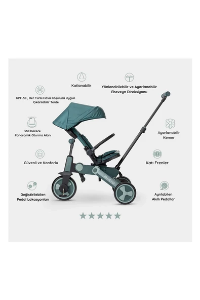 Micro 4in1 Katlanabilir Bisiklet Matcha - 4