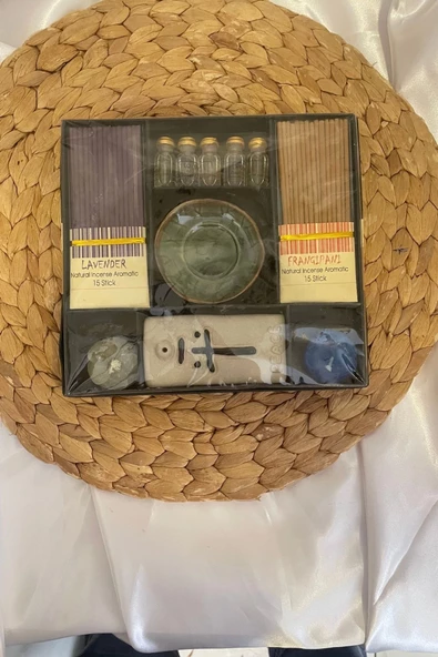 Organik Tütsü Buhur Buhardanlık Seti Doğal Yoğun Kokulu Buhurdanlık Seti - Resim 6