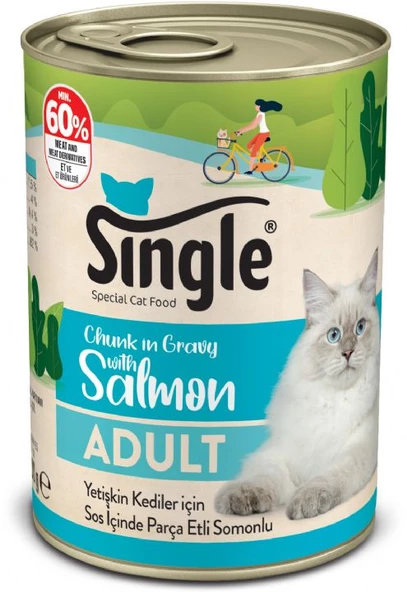 Single Somonlu Kedi Konservesi 400gr