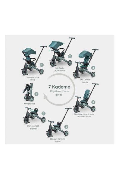 Micro 4in1 Katlanabilir Bisiklet Matcha - 5