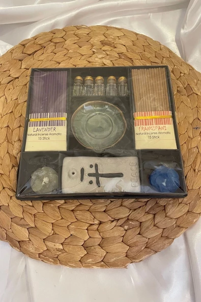 Organik Tütsü Buhur Buhardanlık Seti Doğal Yoğun Kokulu Buhurdanlık Seti - Resim 4