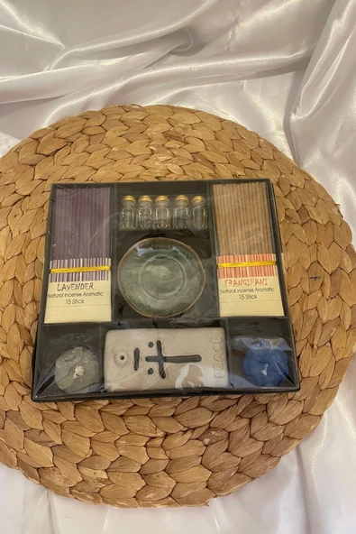 Organik Tütsü Buhur Buhardanlık Seti Doğal Yoğun Kokulu Buhurdanlık Seti - Resim 3