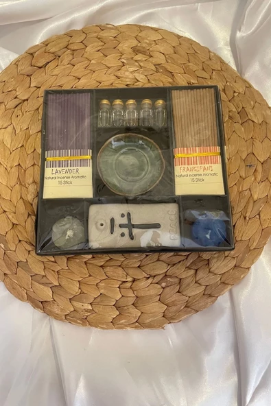 Organik Tütsü Buhur Buhardanlık Seti Doğal Yoğun Kokulu Buhurdanlık Seti - Resim 5