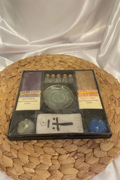 Organik Tütsü Buhur Buhardanlık Seti Doğal Yoğun Kokulu Buhurdanlık Seti - Resim 2