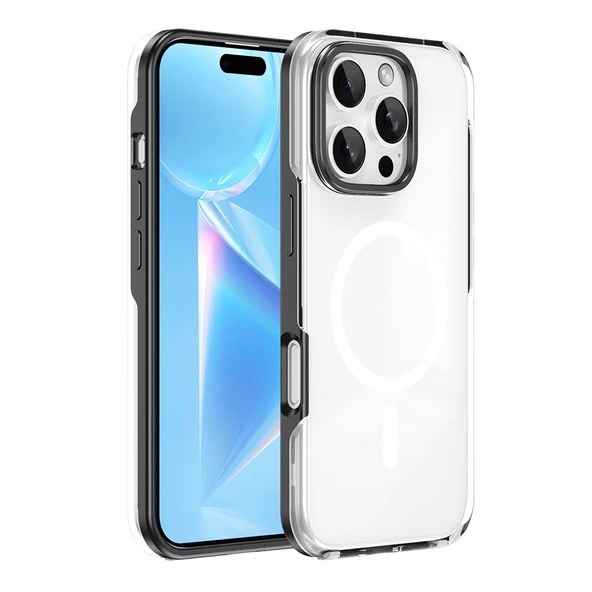 iPhone 16 Pro Max Kılıf Magsafe Şarj Özellikli Çıkarılabilir Arka Yüzeyli Polar Kapak - 10