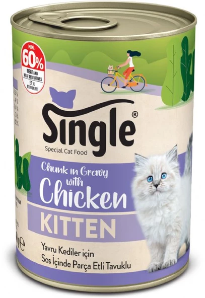 Single Kitten Tavuk Etli Konsere 400gr