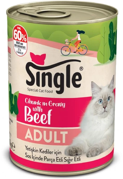 Single Biftekli Kedi Konservesi 400gr