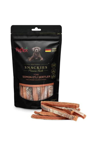Reflex Snackies Doğal Füme Somon Etli Şeritler 170 Gr - Resim 3