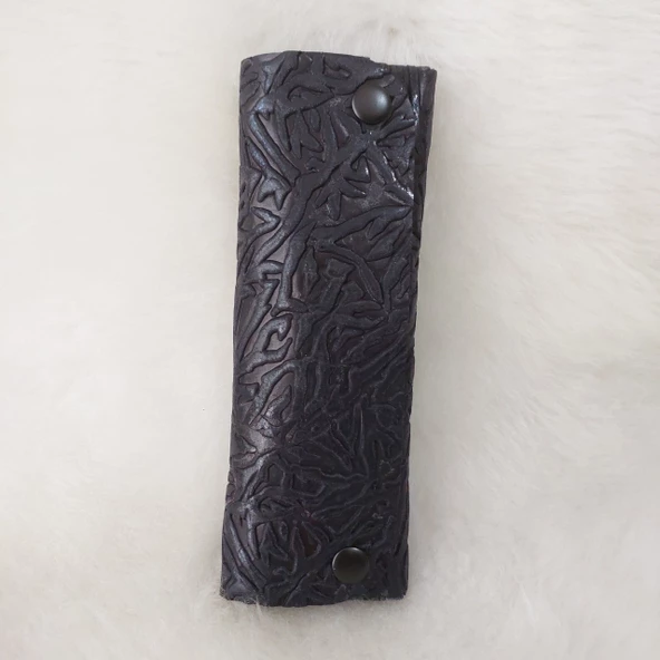 Lacivert Etnik Deri Kalemlik Büyük - 2