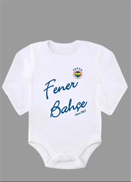 Uzun Kollu Organik %100 Pamuk Fener Since 1907 Baskılı Bebek Body ZBN250