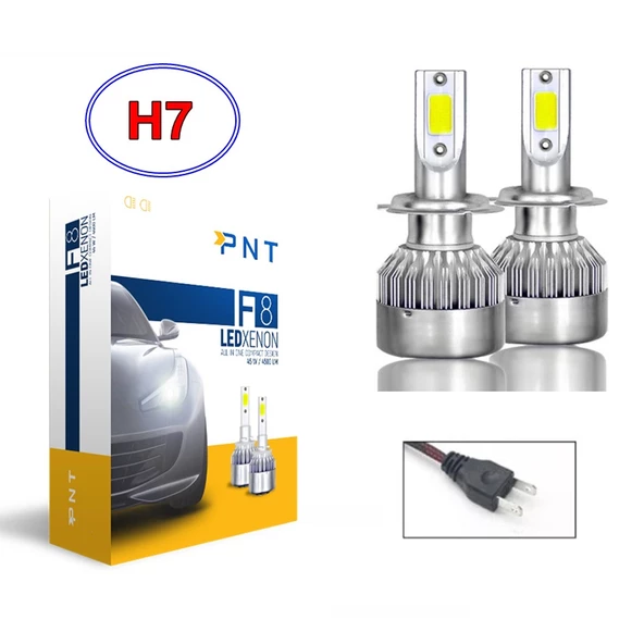 F8 Led Xenon H7 Şimşek Etkili 12V Beyaz