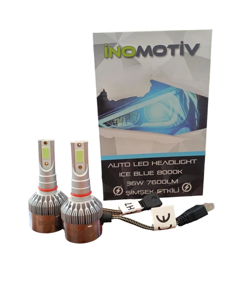 İnomotiv H7 Led Xenon Buz Mavi 12V 36W 7600 Lümen