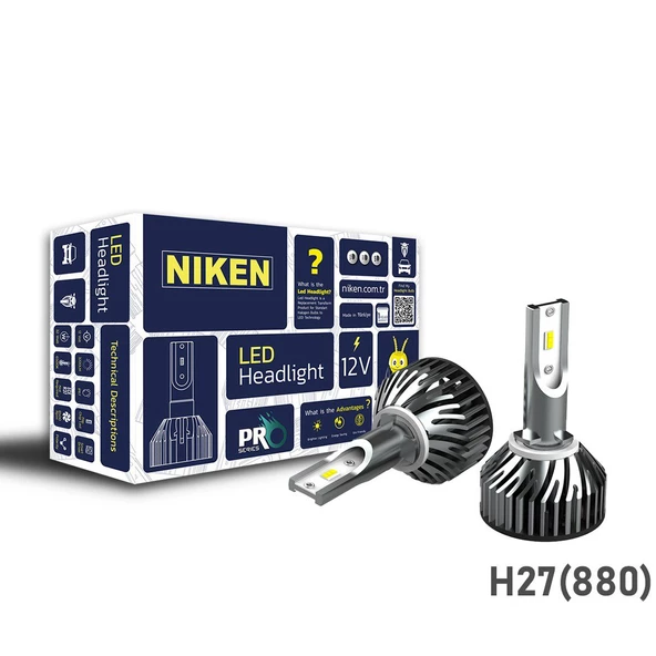 Niken Led Xenon Pro Serisi H27 (880) Far Amplü 2'Li Takım