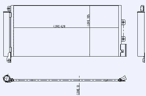 KLIMA KONDENSER LINEA 1.3JTD  1 SIRA ALB  - KALE 010ABC060