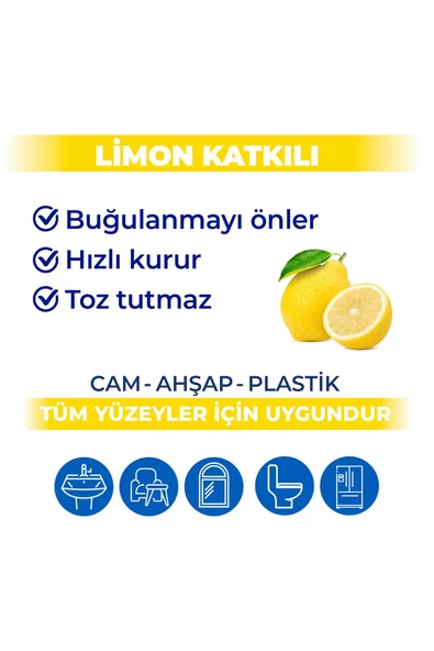 Pratik Yüzey Temizlik Havlusu Limon 96x6 (576 YAPRAK) - 5