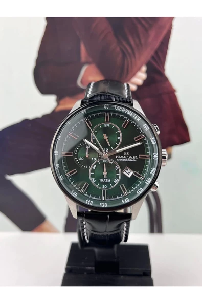 NACAR Siyah Deri Erkek Kol Saati NC38-296033-ANL1 - Resim 4