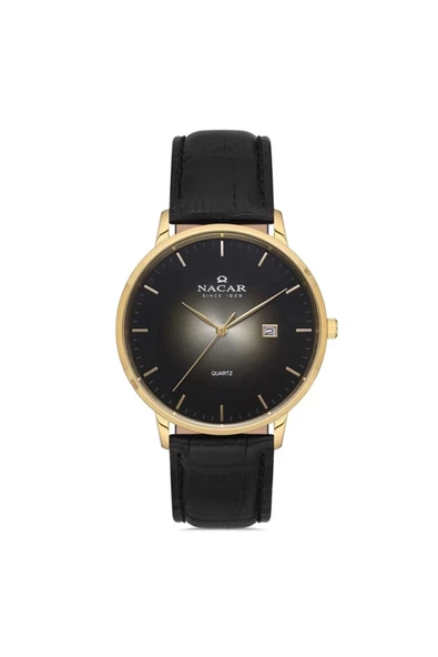 NACAR Siyah Deri Erkek Kol Saati NC35-290037-DBL1 ürün görseli 1