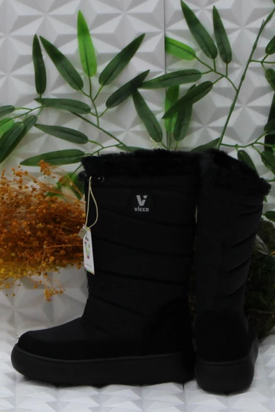 Vicco 943.F24K.481 Siyah Melodic Pig Kids Snow Kız Çocuk Çizmesi - Resim 4