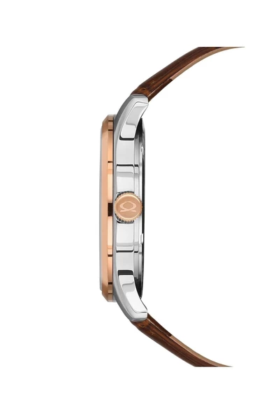 Nacar Kahverengi Safir Cam Deri Kordun Erkek Kol Saati NC31-291761-ESL2 - Resim 2