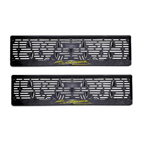 K.Atatürk İmzalı Plastik Plakalık Plaka Altlığı Çıtalı 2'li Sarı ürün görseli