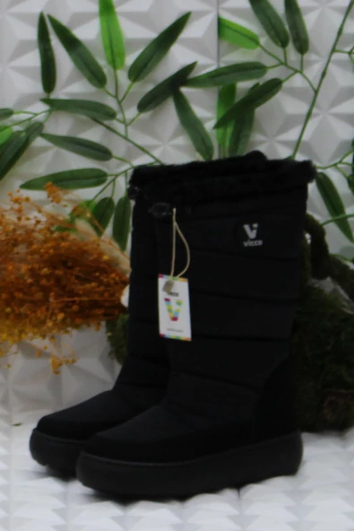 Vicco 943.F24K.481 Siyah Melodic Pig Kids Snow Kız Çocuk Çizmesi - Resim 3