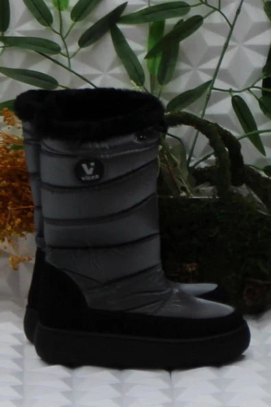 Vicco 943.F24K.481 Gri Melodic Pig Kids Snow Kız Çocuk Çizmesi - Resim 2