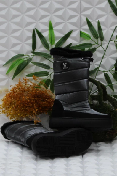 Vicco 943.F24K.481 Gri Melodic Pig Kids Snow Kız Çocuk Çizmesi - Resim 5