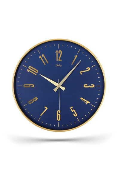 GOLD ÇERÇEVE İNCE LATİN DUVAR SAATİ 43 CM - 2