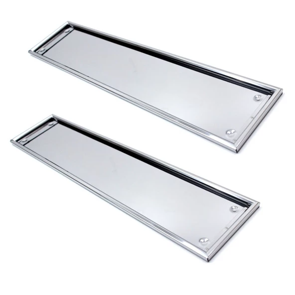Krom Plakalık Plaka Altlığı 53x12cm 2'li