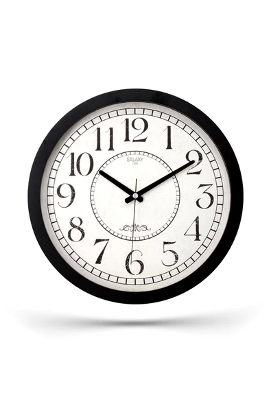 SİYAH LATİN RAKAM DUVAR SAATİ 35 CM - 2