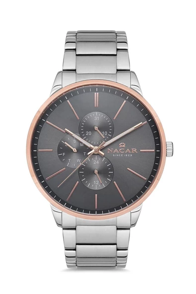 NACAR Çelik Metal Erkek Kol Saati NC34-291183-EGRM - 2
