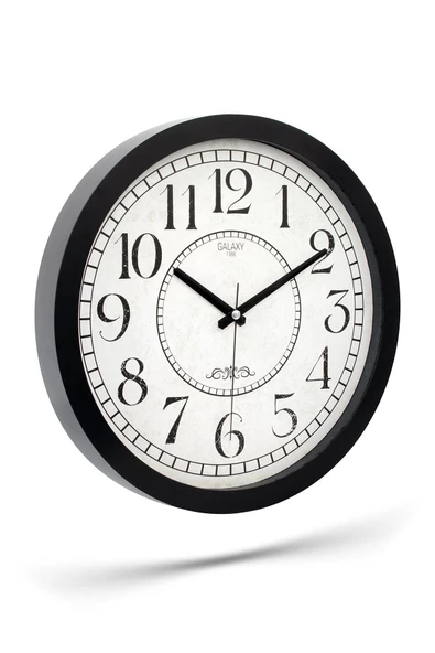 SİYAH LATİN RAKAM DUVAR SAATİ 35 CM - 4