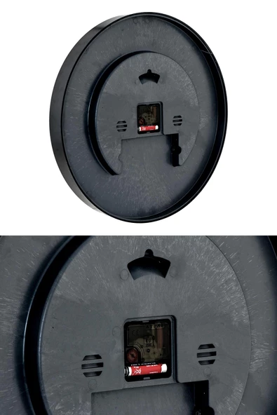 GOLD ÇERÇEVE İNCE LATİN DUVAR SAATİ 43 CM - 5