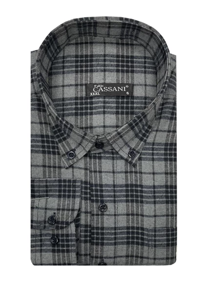 Fabio Cassani Büyük Beden Kışlık Kaşmir Erkek Gömlek-6948