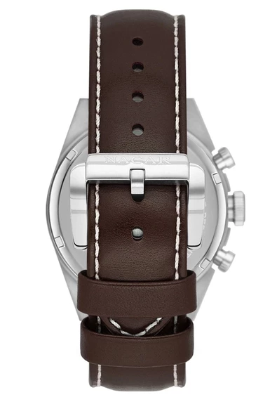 NACAR MECHAQUARTZ SAFİR CAMLI DERİ ERKEK KOL SAATİ NC38-299021-ASL2 - Resim 4