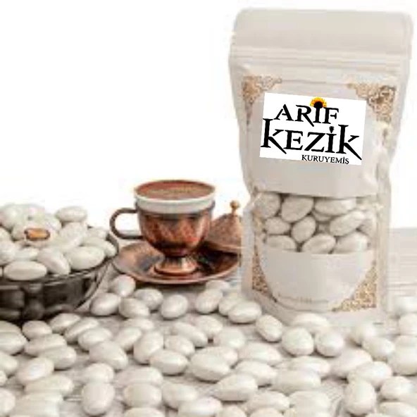 1 KG BADEM DRAJE ÇİKOLATALI BEYAZ