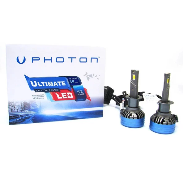 Photon Ultimate +5 Plus HB4 9006 Led Xenon Far Buz Beyaz Fanlı CANBUS 55W 12-24V