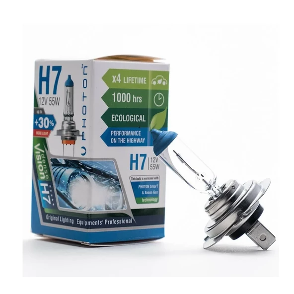 Photon H7 +%30 Fazla Işık Far Ampulü 12V 55 Watt