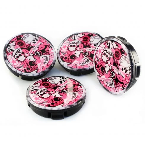 Pink Cool Tuning Damla Geçme Jant Göbeği 4'lü 55mm